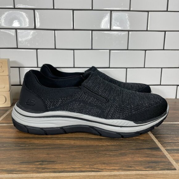 Skechers Expected 2.0 Arago Mens Size 9 Shoes Black Relaxed Fit Comfort Slip On main image 13